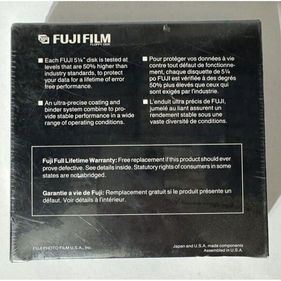 NEW/Sealed Fuji Film 5 1/4"5.25" Floppy Disk MD2HD 10-Pack‎ - Picture 3 of 3